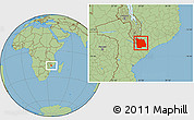 Savanna Style Location Map of Morrumbala