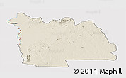 Shaded Relief Panoramic Map of Morrumbala, cropped outside