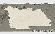 Shaded Relief Panoramic Map of Morrumbala, darken