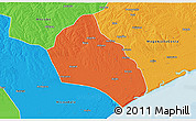 Political 3D Map of Namacurra