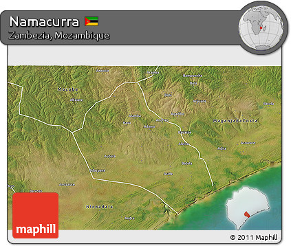Satellite 3D Map of Namacurra