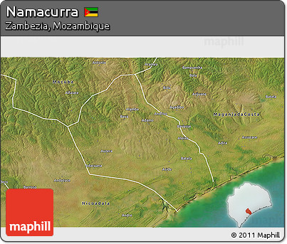 Satellite 3D Map of Namacurra