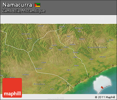 Satellite 3D Map of Namacurra