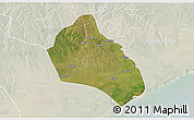 Satellite 3D Map of Namacurra, lighten