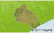 Satellite 3D Map of Namacurra, physical outside
