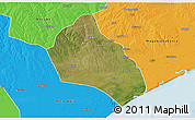 Satellite 3D Map of Namacurra, political outside