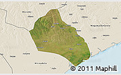 Satellite 3D Map of Namacurra, shaded relief outside
