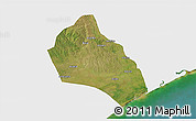 Satellite 3D Map of Namacurra, single color outside