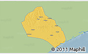 Savanna Style 3D Map of Namacurra, single color outside