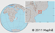 Gray Location Map of Namacurra