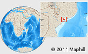 Shaded Relief Location Map of Namacurra
