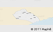 Classic Style Panoramic Map of Namacurra, single color outside