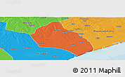 Political Panoramic Map of Namacurra