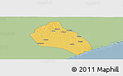 Savanna Style Panoramic Map of Namacurra, single color outside
