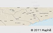 Shaded Relief Panoramic Map of Namacurra