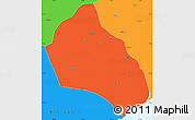 Political Simple Map of Namacurra