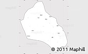 Silver Style Simple Map of Namacurra, cropped outside