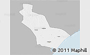 Gray 3D Map of Nicoadala, single color outside