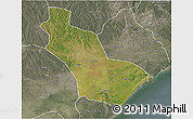 Satellite 3D Map of Nicoadala, semi-desaturated