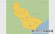 Savanna Style 3D Map of Nicoadala, single color outside