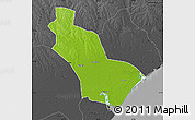Physical Map of Nicoadala, darken, desaturated