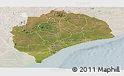 Satellite Panoramic Map of Zambezia, lighten