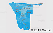 Political Shades 3D Map of Namibia, cropped outside