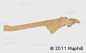 Satellite 3D Map of Caprivi, single color outside