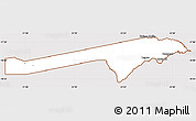 Classic Style Simple Map of Caprivi, cropped outside