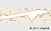 Classic Style Simple Map of Caprivi