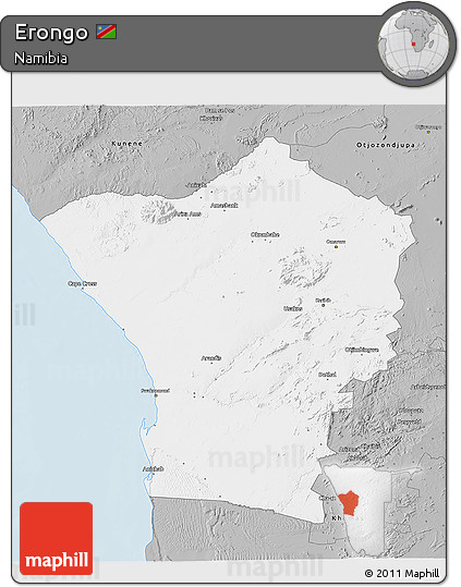 Gray 3D Map of Erongo