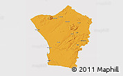 Political 3D Map of Erongo, cropped outside