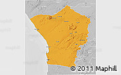 Political 3D Map of Erongo, lighten, desaturated