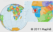 Political Location Map of Erongo, within the entire country