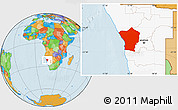 Political Location Map of Erongo, highlighted country