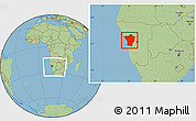 Savanna Style Location Map of Erongo, within the entire country