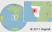 Savanna Style Location Map of Erongo, highlighted country, within the entire country