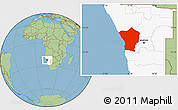 Savanna Style Location Map of Erongo, highlighted country