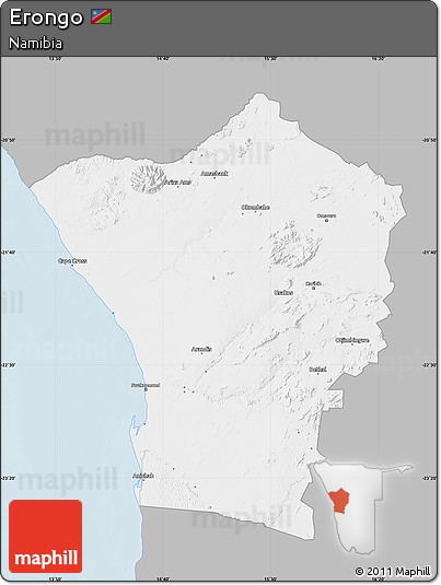 Gray Map of Erongo, single color outside