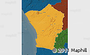 Political Map of Erongo, darken