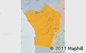 Political Map of Erongo, lighten, semi-desaturated