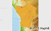 Political Map of Erongo, physical outside