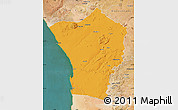 Political Map of Erongo, satellite outside