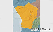 Political Map of Erongo, semi-desaturated