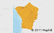 Political Map of Erongo, single color outside