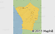 Savanna Style Map of Erongo, single color outside