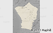 Shaded Relief Map of Erongo, darken, desaturated