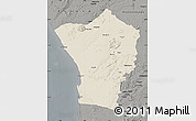 Shaded Relief Map of Erongo, darken, semi-desaturated