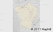 Shaded Relief Map of Erongo, desaturated