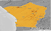 Political Panoramic Map of Erongo, desaturated